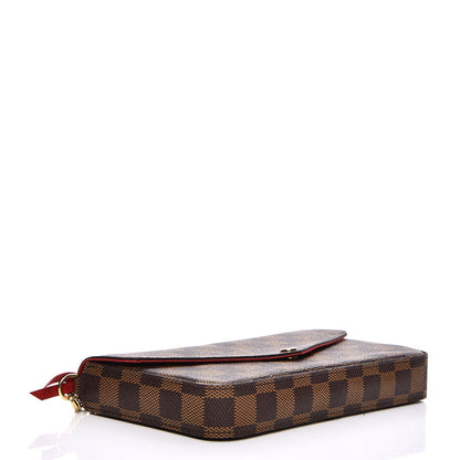 Louis Vuitton Damier Ebene Pochette Felicie Chain Wallet 4 of 13