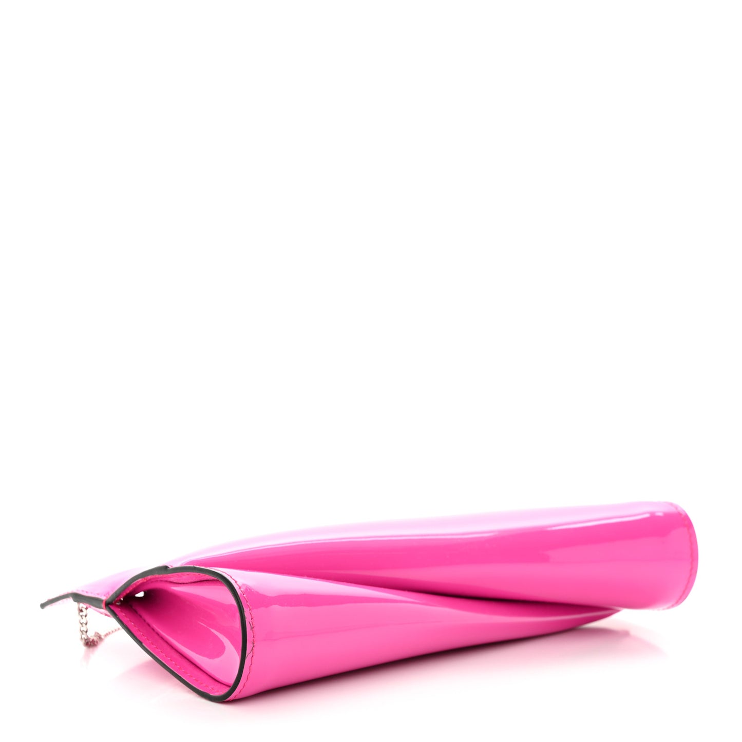 Patent Small Loubi Twist Zip Chain Clutch Bag Bolerose