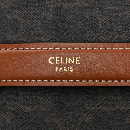 Celine Triomphe Canvas Calfskin Vanity Case Tan 6 of 12