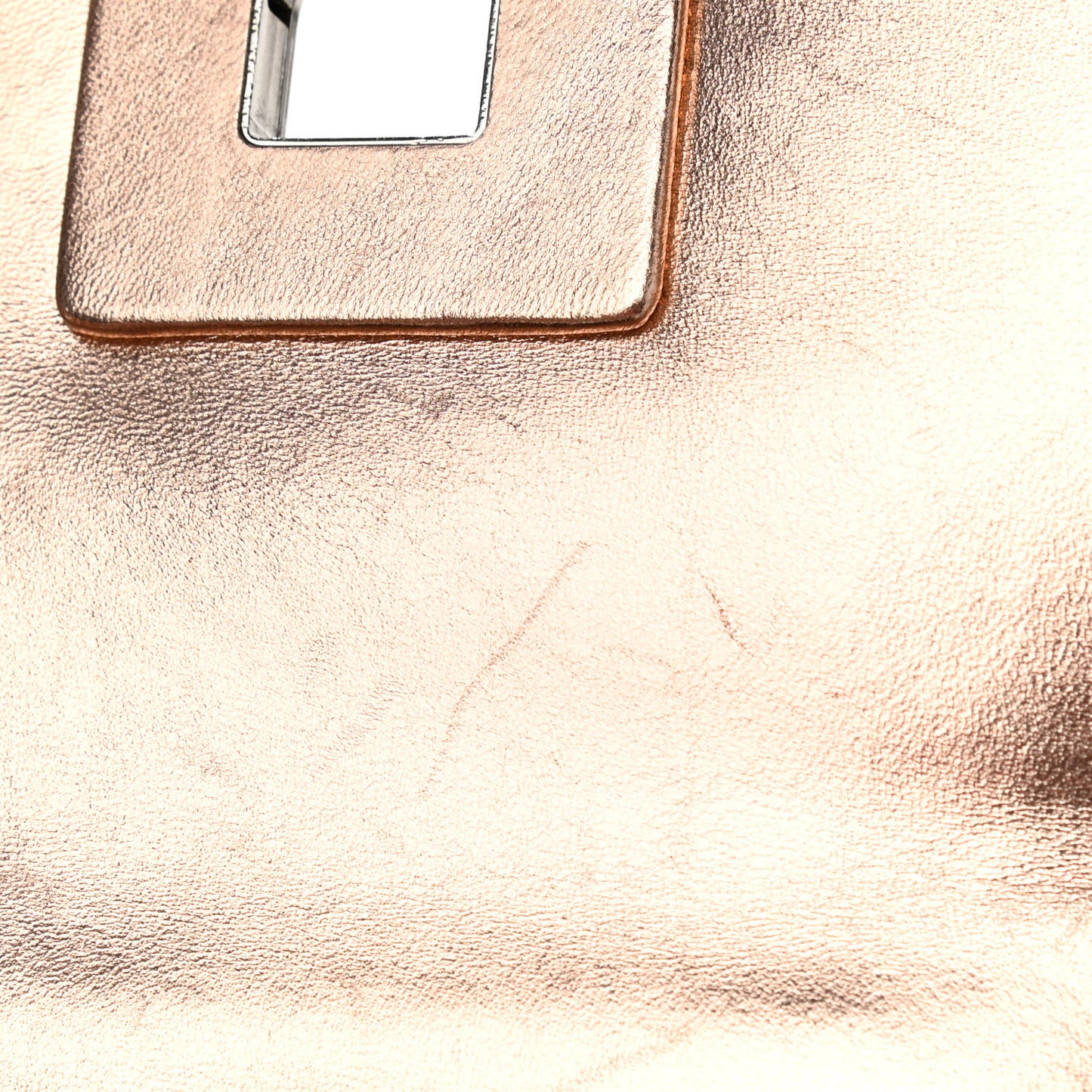 Ceramic Effect Deerskin Diorama Club Bag Gold