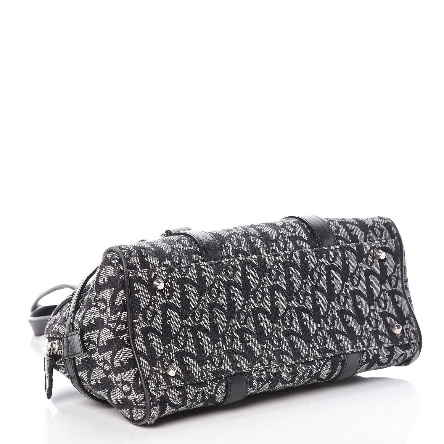 Christian Dior Denim Monogram Charms Shoulder Bag Black 4 of 13