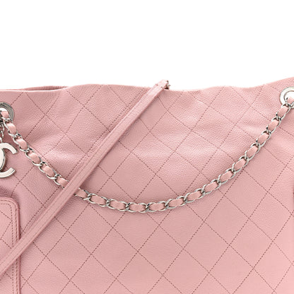 Chanel Caviar Stitched Medium CC Pocket Hobo Pink 8 of 16