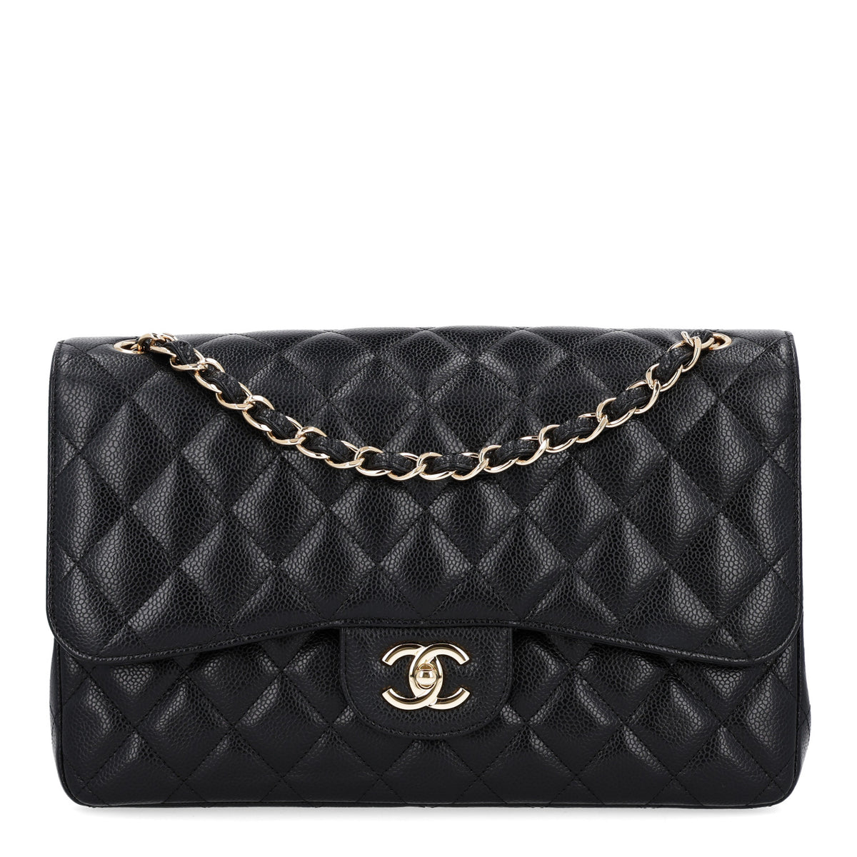 Chanel Caviar Quilted Jumbo Double Flap Black 1 of 14