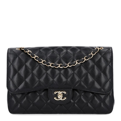 Chanel Caviar Quilted Jumbo Double Flap Black 1 of 14