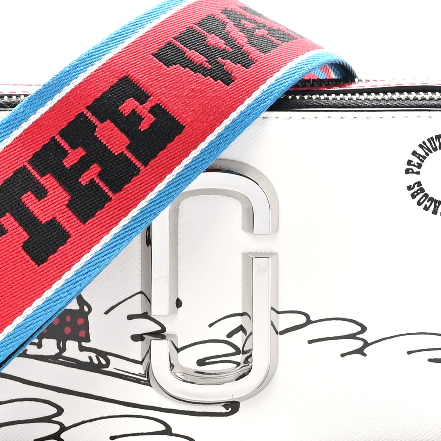 X Peanuts Saffiano Snoopy Snapshot Camera Bag White Multicolor