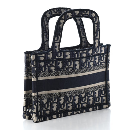 Christian Dior Oblique Mini Book Tote Blue Multicolor 3 of 9