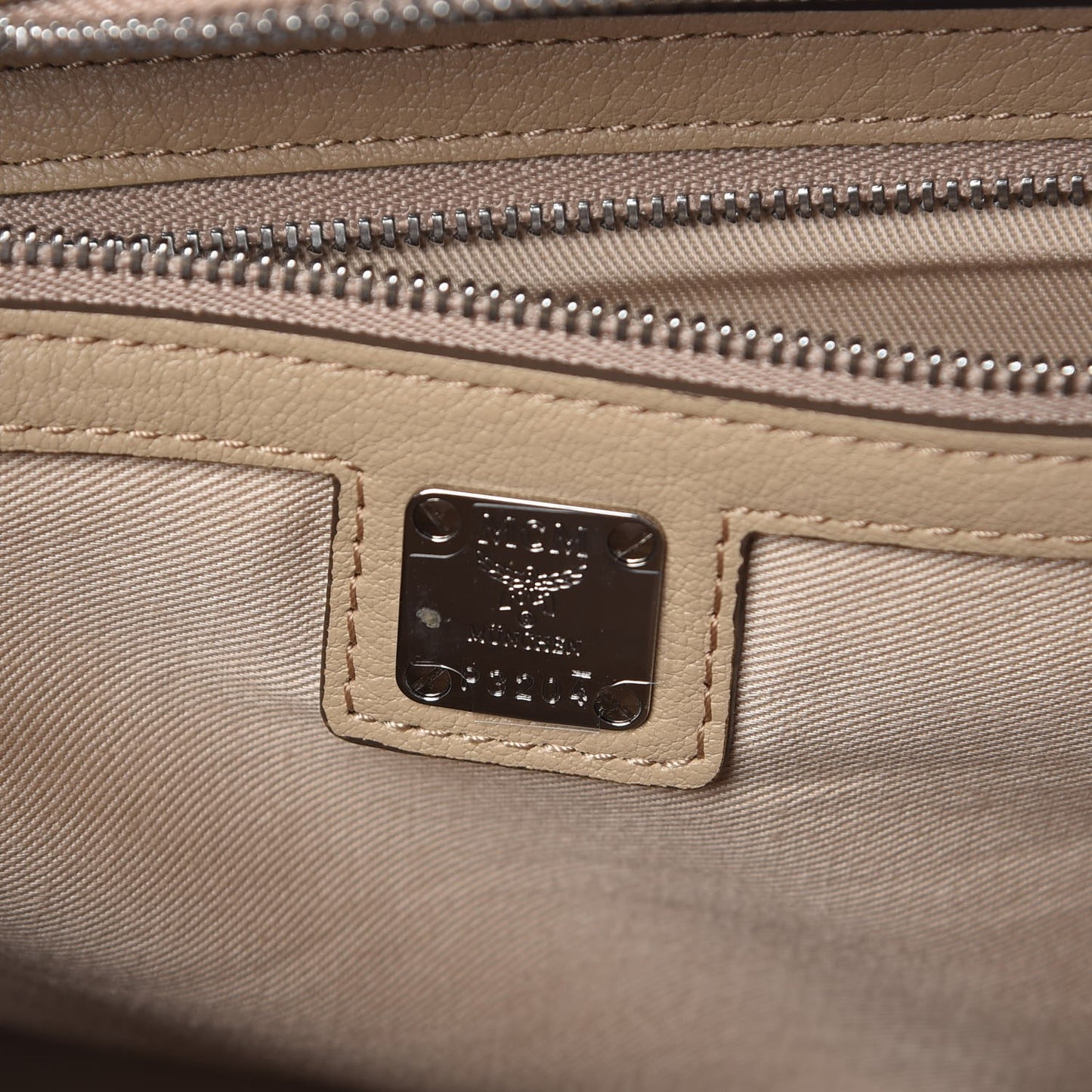 Calfskin Ottomar Monogram Medium Klara Top Zip Tote New Beige