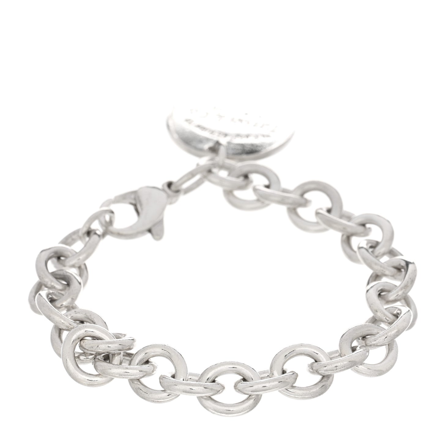 Sterling Silver Return to Tiffany Round Tag Charm Bracelet