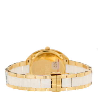 Fendi Stainless Steel Ceramic Diamond 34mm Momento Bugs Quartz Watch 3 of 5