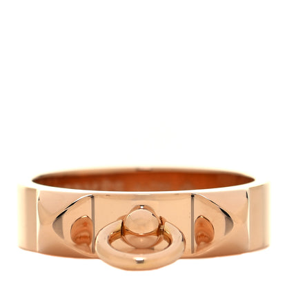 Hermes 18K Rose Gold PM Collier De Chien Ring 53 6.25 1 of 5