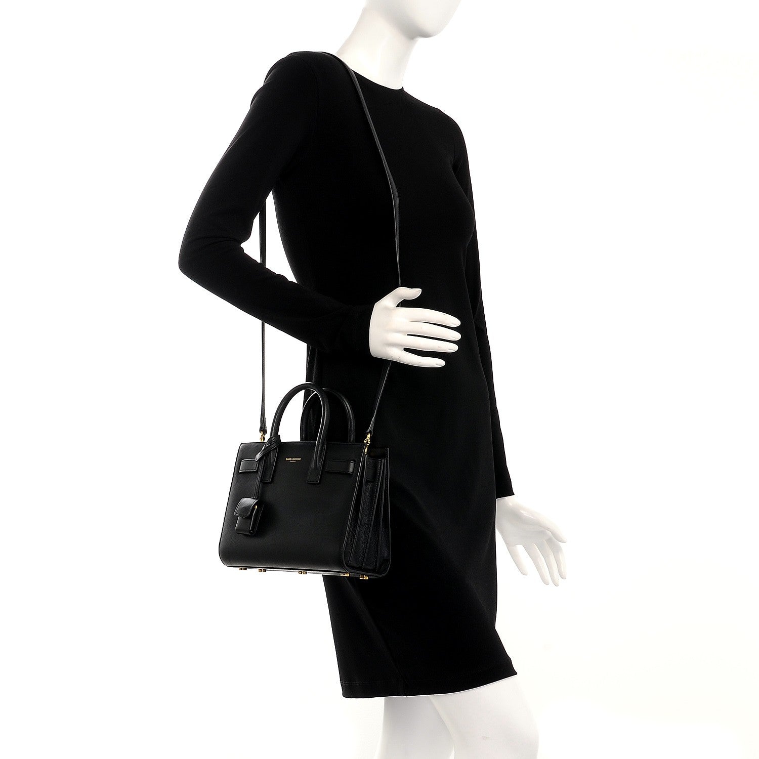 Saint Laurent Grained Calfskin Nano Sac De Jour Black 2 of 7