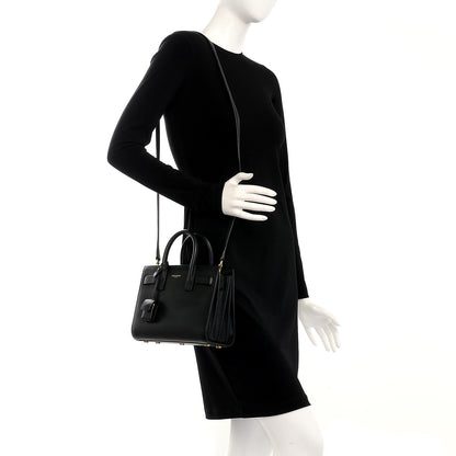 Saint Laurent Grained Calfskin Nano Sac De Jour Black 2 of 7