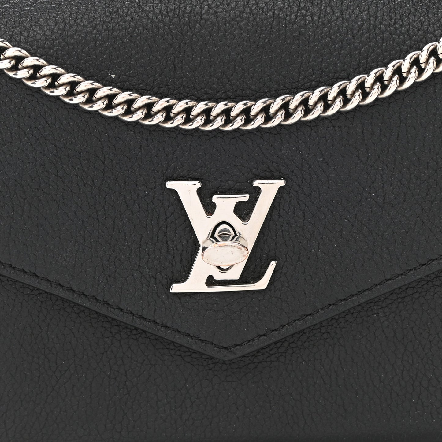 Soft Calfskin My Lockme Chain Pochette Black