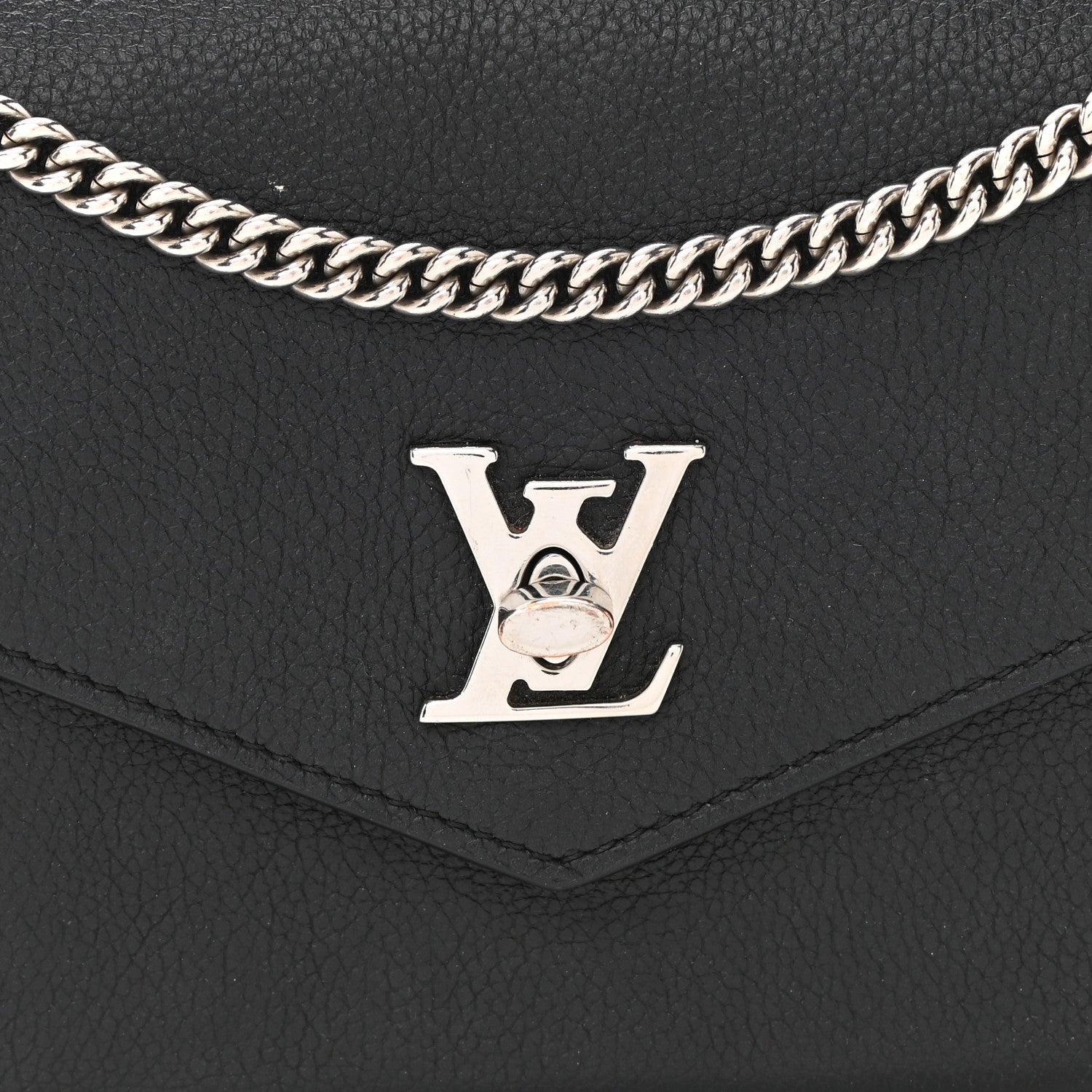 Louis Vuitton Soft Calfskin My Lockme Chain Pochette Black 7 of 11