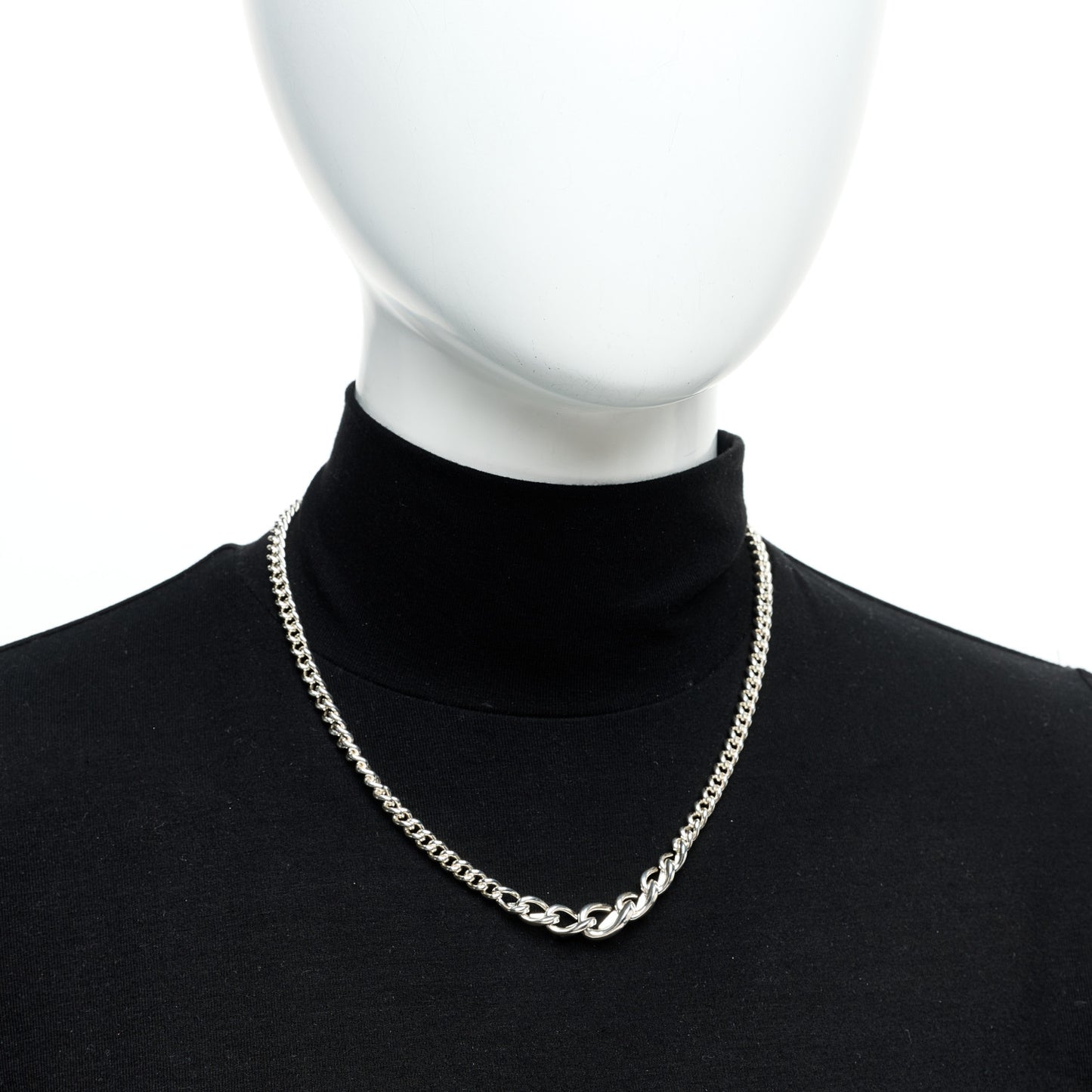 Sterling Silver Forge Graduated Link Necklace