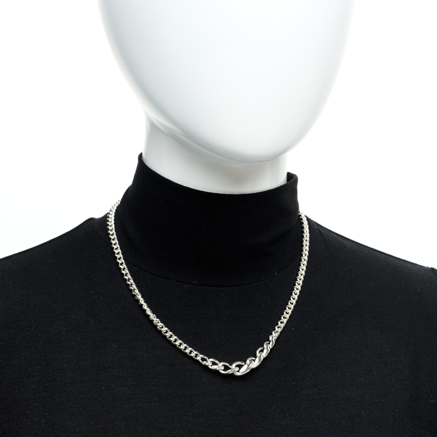 Tiffany Sterling Silver Forge Graduated Link Necklace 2 of 5