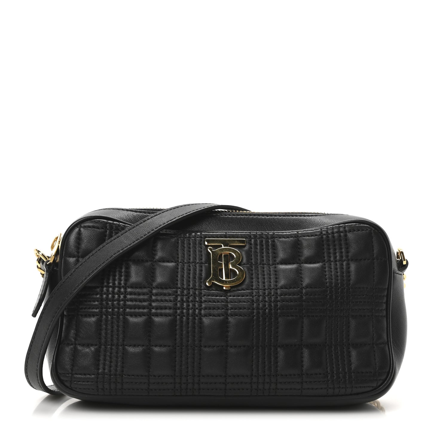 Lambskin Quilted Camera Bag Black