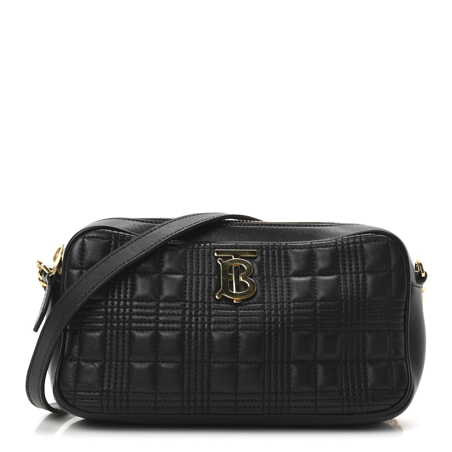 Burberry Lambskin Quilted Camera Bag Black 1 of 9