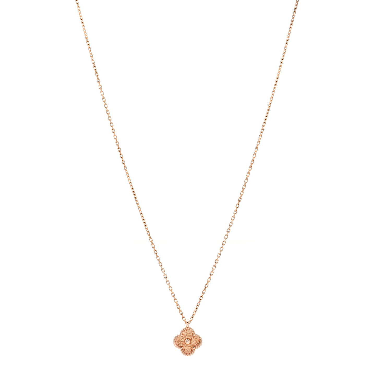 18K Rose Gold Sweet Alhambra Pendant Necklace
