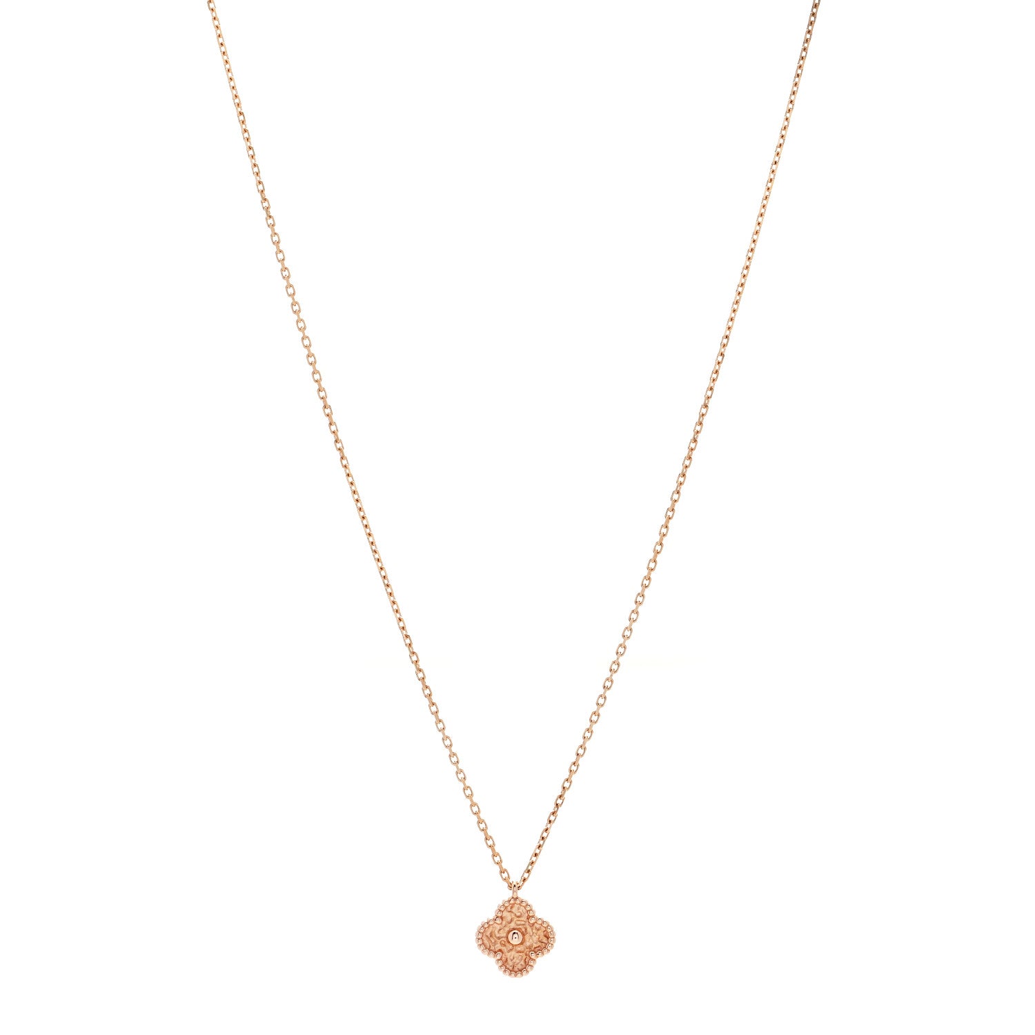 Van Cleef & Arpels 18K Rose Gold Sweet Alhambra Pendant Necklace 1 of 7