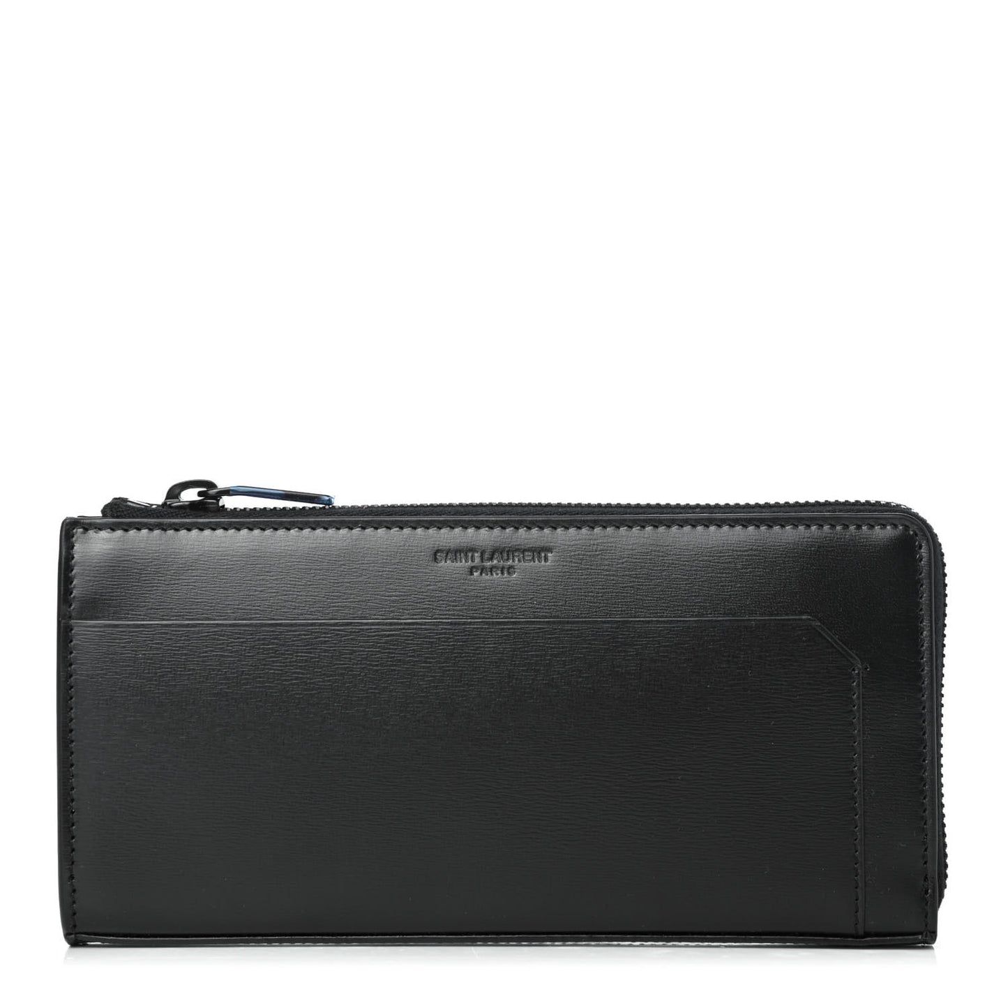 Calfskin Fragment Zip Around Wallet Black