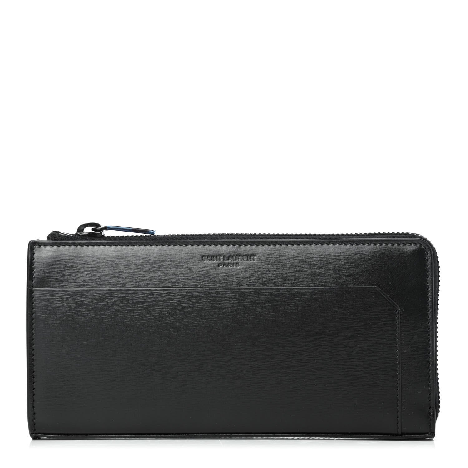 Saint Laurent Calfskin Fragment Zip Around Wallet Black 1 of 8