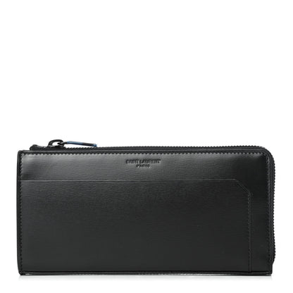 Saint Laurent Calfskin Fragment Zip Around Wallet Black 1 of 8