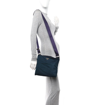 Prada Nylon Vela Flat Messenger Bag Royal 2 of 12