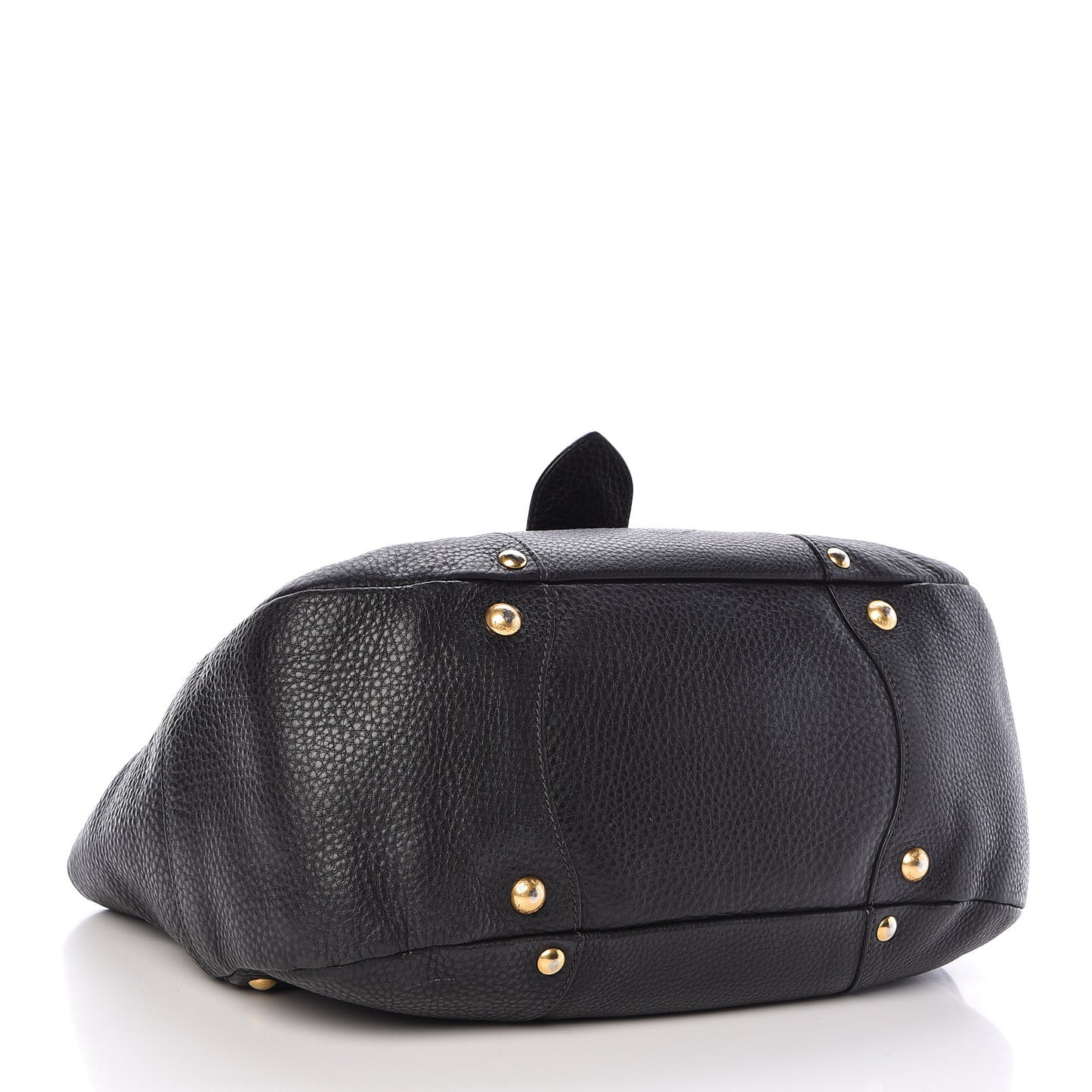 Vitello Daino Buckle Tote Black