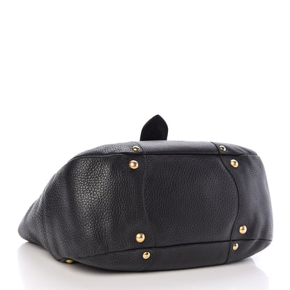 Prada Vitello Daino Buckle Tote Black 4 of 13
