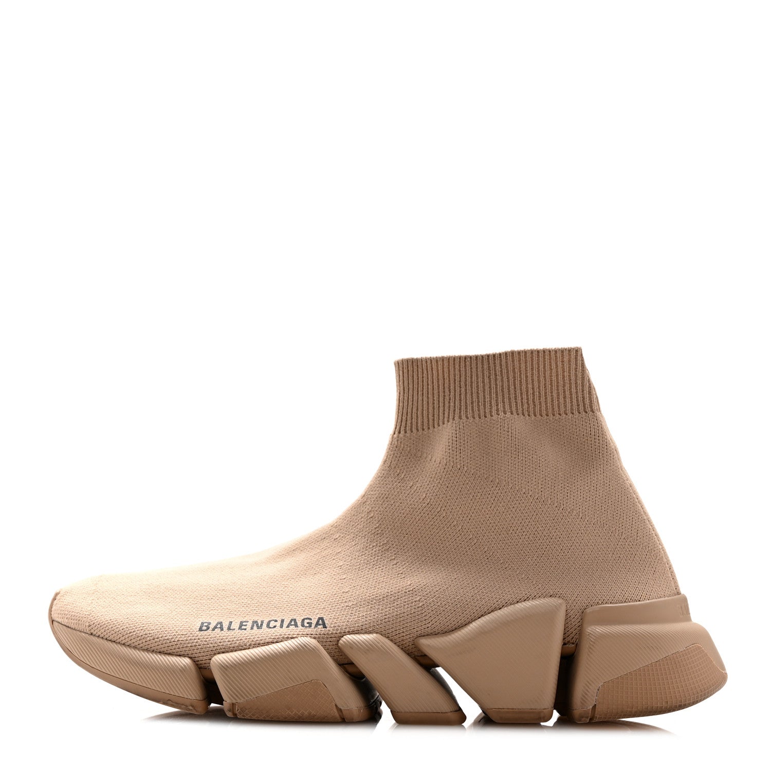 Balenciaga Technical 3D Recycled Knit Womens Speed 2.0 Sneakers 37 Monocolor Beige 1 of 8