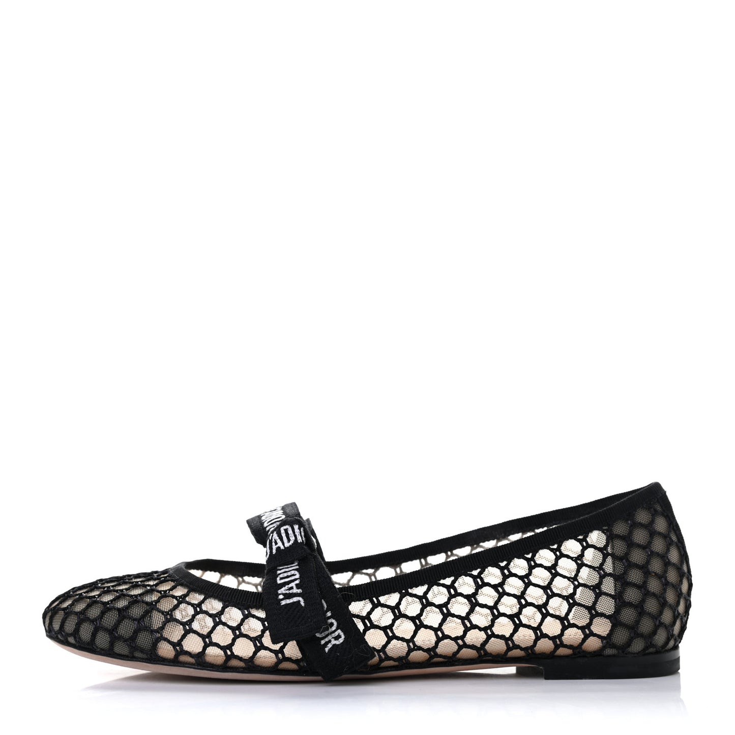 Resille Ribbon Miss J'Adior Ballet Flat 36 Black