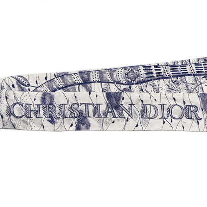 Christian Dior ABCDior W Silk Mitzah Scarf Navy Blue 2 of 5