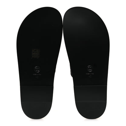 Chanel Suede Kidskin Quilted Velcro Dad Chain CC Slide Sandals 40 Black 7 of 11