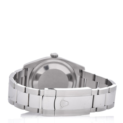 Rolex Stainless Steel 18K White Gold 36mm Oyster Perpetual Datejust Watch Black Roman 116234 4 of 8