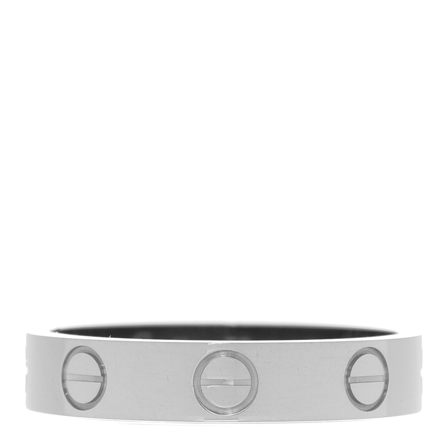 Cartier 18K White Gold 3.5mm LOVE Wedding Band Ring 50 5.25 1 of 4