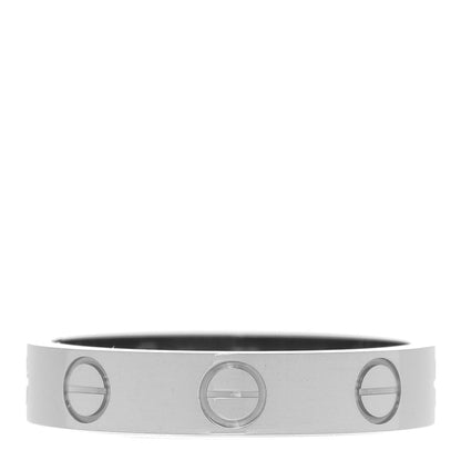 Cartier 18K White Gold 3.5mm LOVE Wedding Band Ring 50 5.25 1 of 4