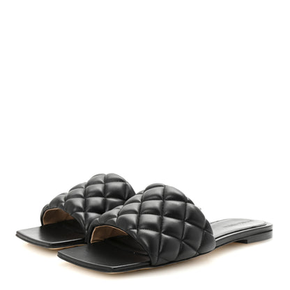 Bottega Veneta Nappa Matelasse Padded Flat Sandals 40 Black 4 of 9