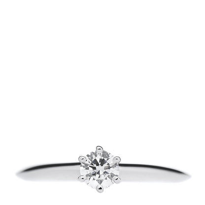 Tiffany Platinum Diamond .25ct Solitaire Engagement Ring 50 5.25 1 of 6
