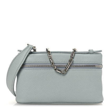 Loro Piana Grained Calfskin Extra Pocket Mini Pouch Minty Breeze 1 of 10