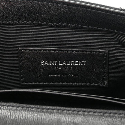 Saint Laurent Sheepskin Matelasse Chevron Monogram Classic Baby Chain Bag Black 6 of 15