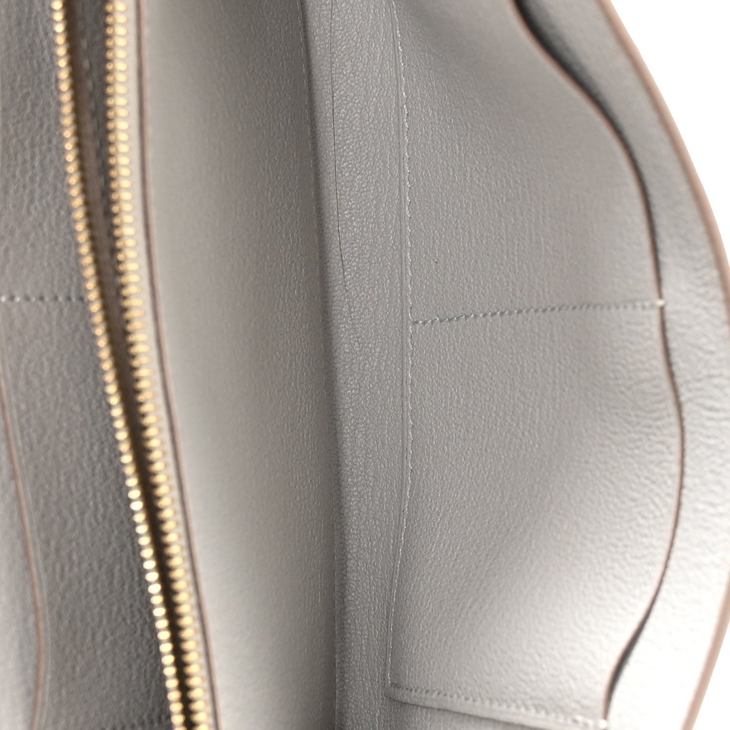 Hermes Ostrich Kelly Wallet To Go Gris Perle 4 of 9