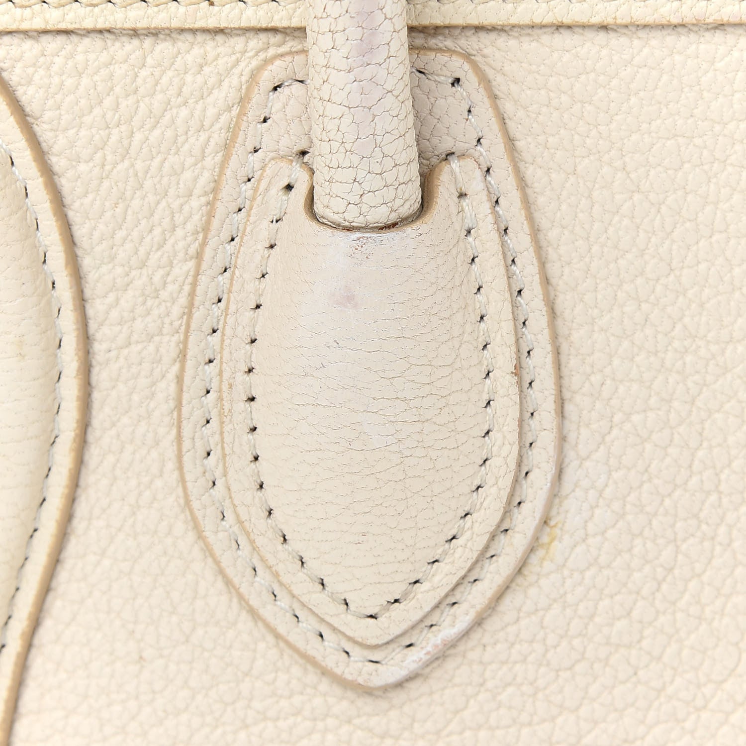 Celine Drummed Calfskin Nano Luggage Ivory 11 of 20