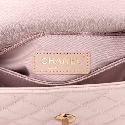 Chanel Caviar Quilted Mini Coco Handle Flap Light Pink 6 of 12