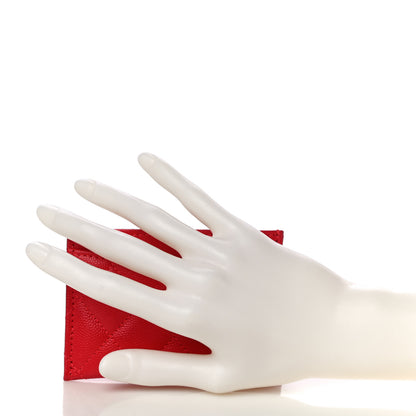 Chanel Caviar Quilted Card Holder Red 2 of 12