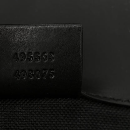 Gucci Soft GG Supreme Monogram Appia Calfskin Web Double Buckle Backpack Black 7 of 10