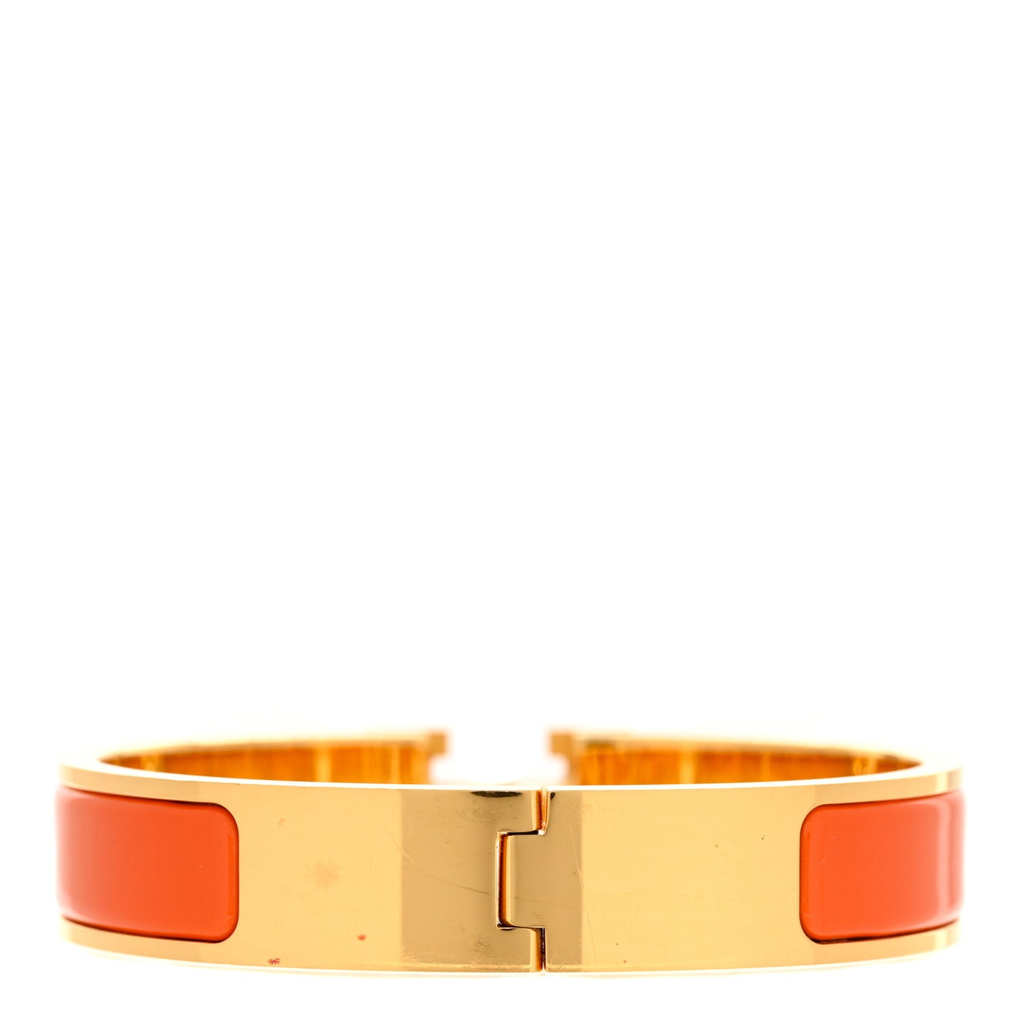 Enamel Narrow Clic Clac H Bracelet PM Orange