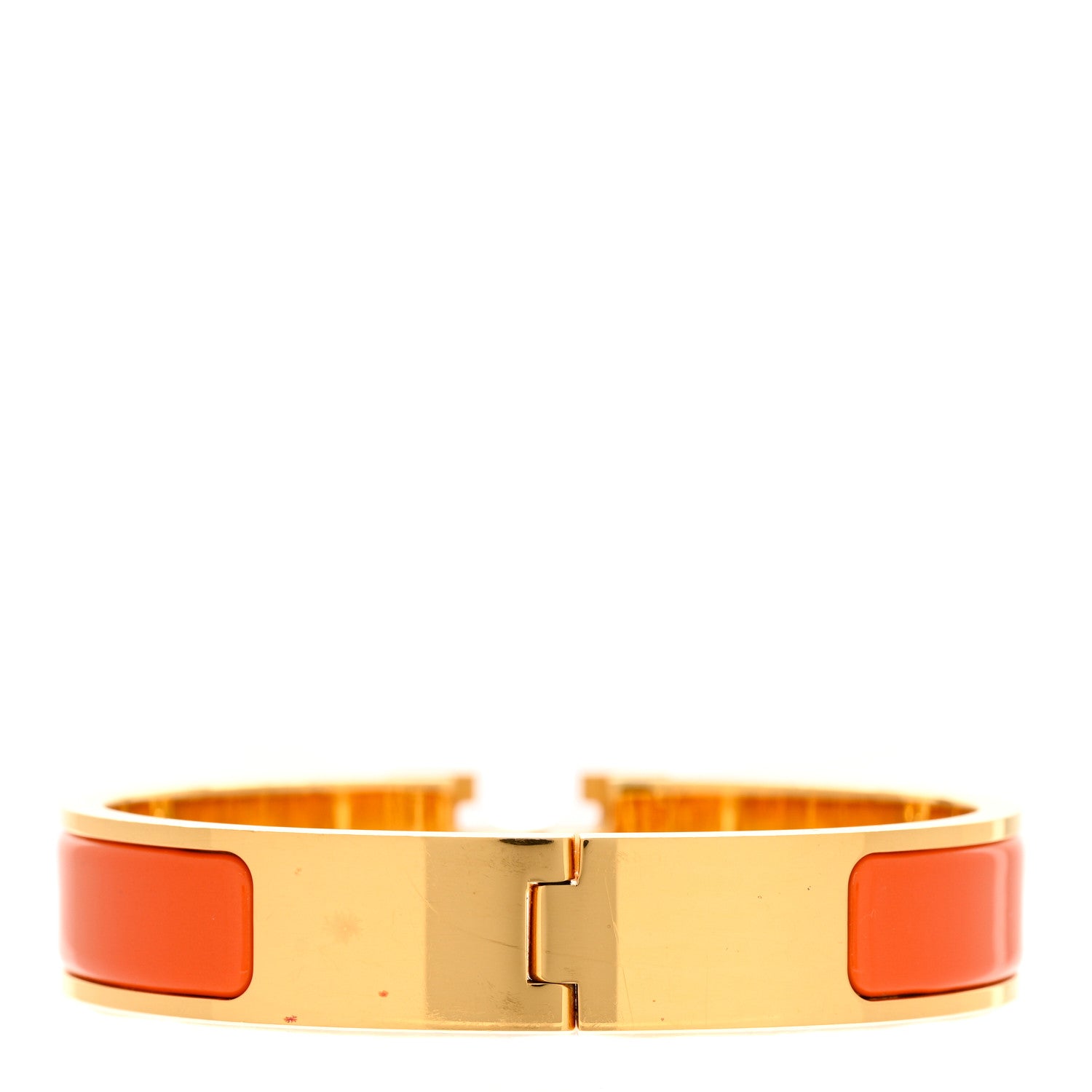 Hermes Enamel Narrow Clic Clac H Bracelet PM Orange 3 of 4