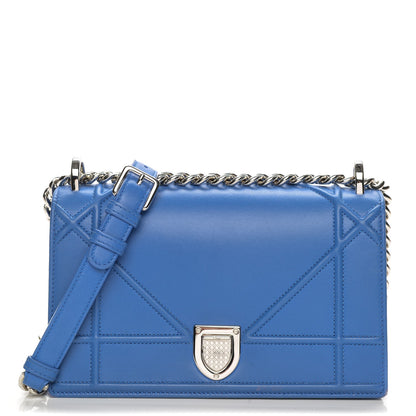 Christian Dior Lambskin Medium Diorama Flap Bag Blue 1 of 12