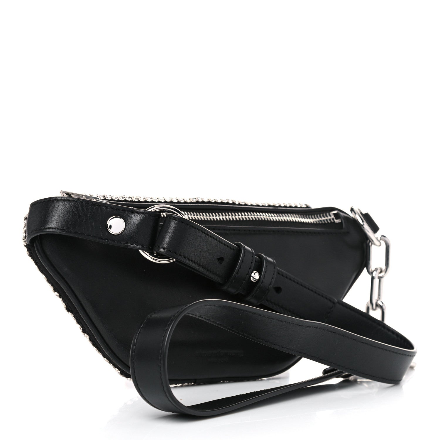 Alexander Wang Rhinestone Mesh Mini Attica Belt Bag Black 3 of 9